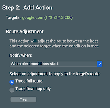 image of route adjustment details